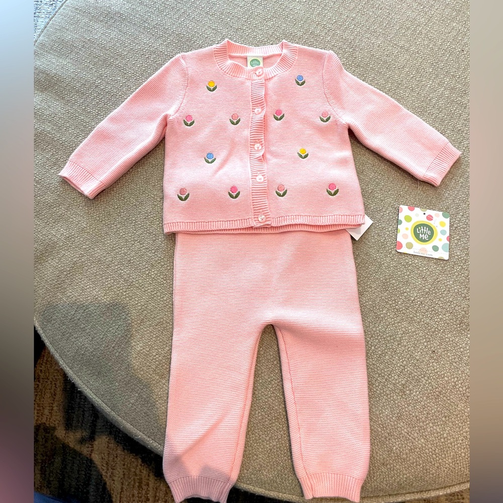Little Me Tulip Sweater Set
